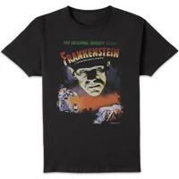 T-Shirt Homme Frankenstein Affiche Rétro - Universal Monsters - Noir