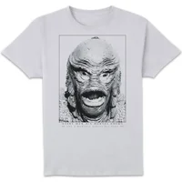 T-Shirt Homme L'Étrange Créature du lac noir Portrait - Universal Monsters - Blanc