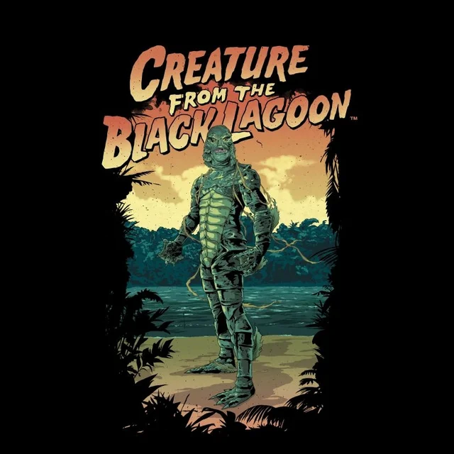 T-Shirt Homme L'Étrange Créature du lac noir - Universal Monsters - Noir