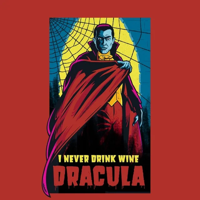 T-Shirt Homme Dracula Rétro - Universal Monsters - Rouge
