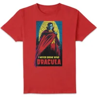 T-Shirt Homme Dracula Rétro - Universal Monsters - Rouge