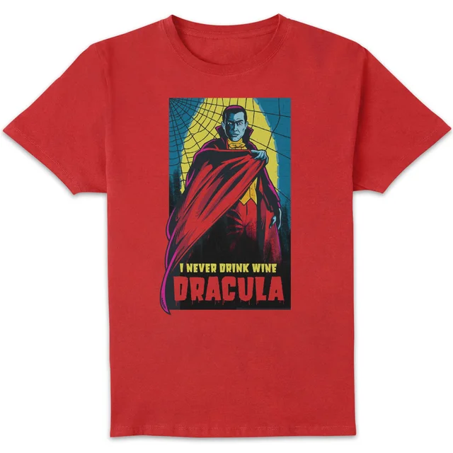T-Shirt Homme Dracula Rétro - Universal Monsters - Rouge