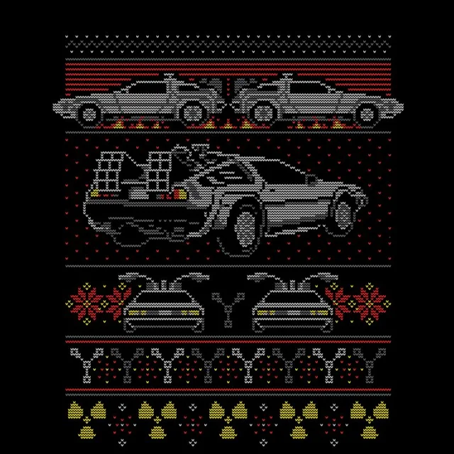 T-Shirt de Noël Homme Back In Time For Retour Vers le Futur - Noir