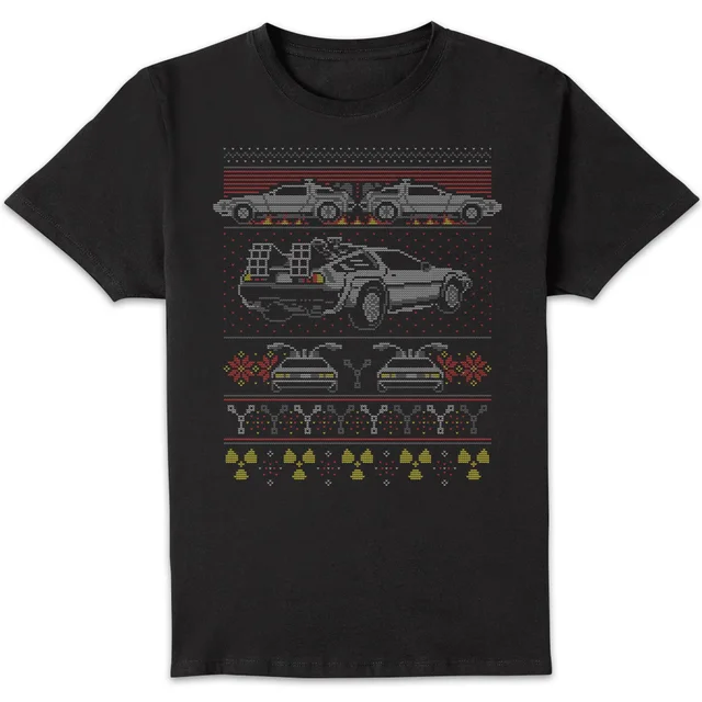 T-Shirt de Noël Homme Back In Time For Retour Vers le Futur - Noir