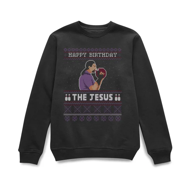 The Big Lebowski Happy Birthday The Jesus Sweatshirt - Noir