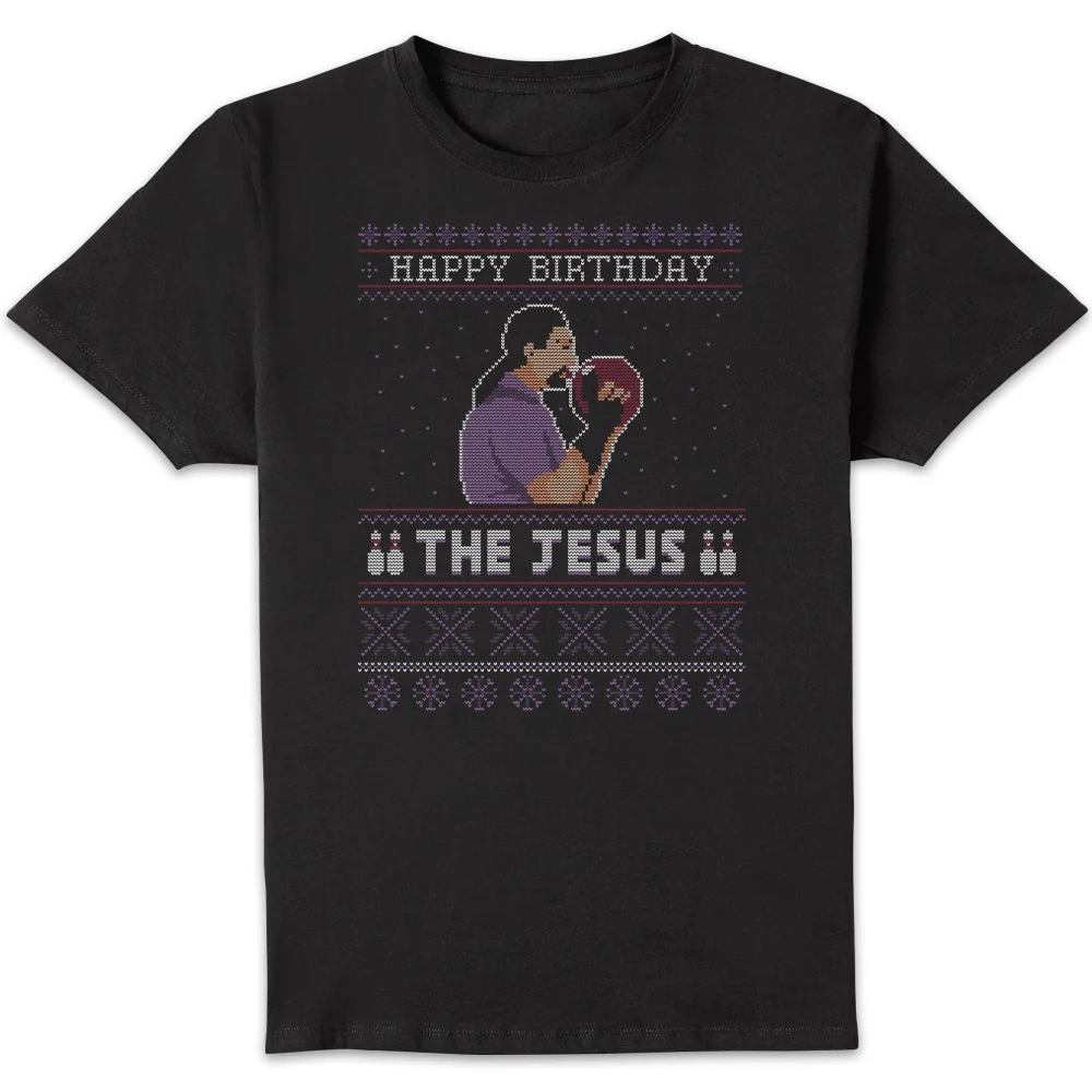 T-Shirt de Noël Homme The Big Lebowski Happy Birthday The Jesus - Noir - S Image 1