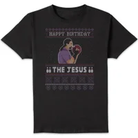 T-Shirt de Noël Homme The Big Lebowski Happy Birthday The Jesus - Noir