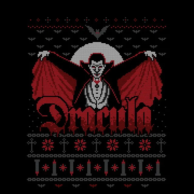 T-Shirt de Noël Homme Universal Monsters Dracula - Noir