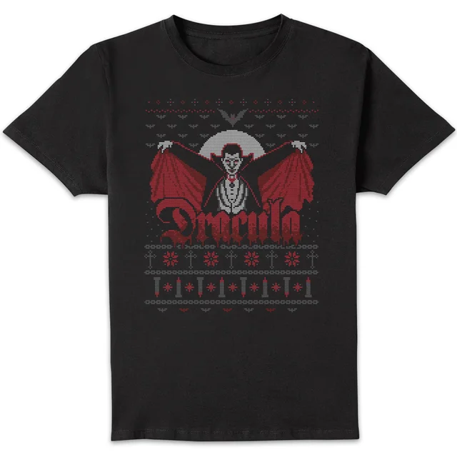 T-Shirt de Noël Homme Universal Monsters Dracula - Noir