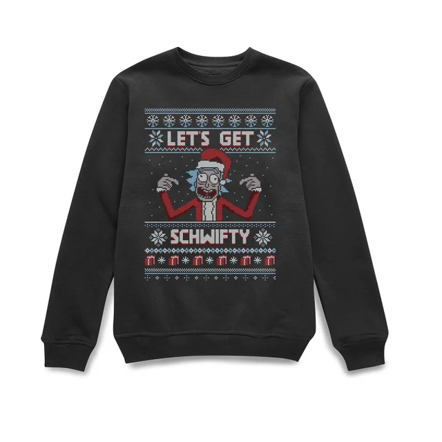 Rick and Morty Lets Get Schwifty Pull de Noël - Noir