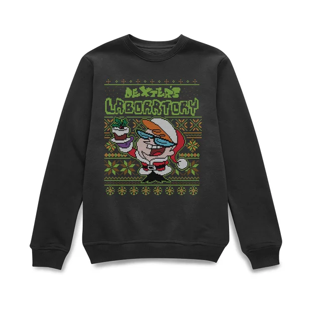 Dexter's Lab Pattern Pull de Noël - Noir