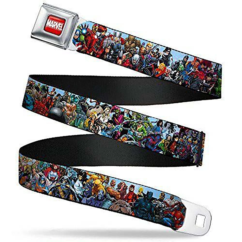 Buckle-Down Marvel Seatbelt Belt - Multi Image 1