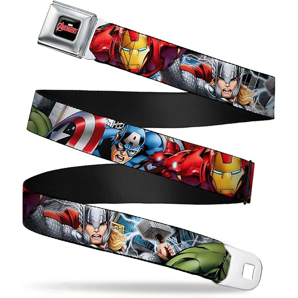 Buckle-Down Marvel Avengers Seatbelt Belt - Multi Image 1