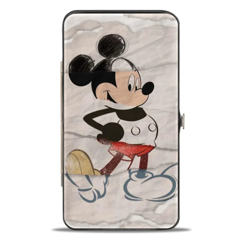Buckle-Down Mickey Mouse Retro Sketches Hinged Wallet Image 1