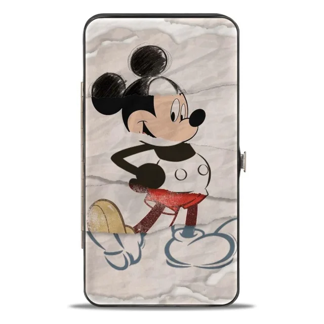 Buckle-Down Mickey Mouse Retro Sketches Hinged Wallet