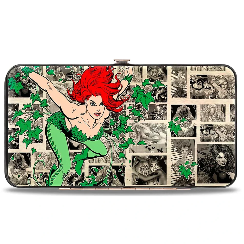 Buckle-Down DC Comics Poison Ivy Hinged Wallet - Green/White Image 1