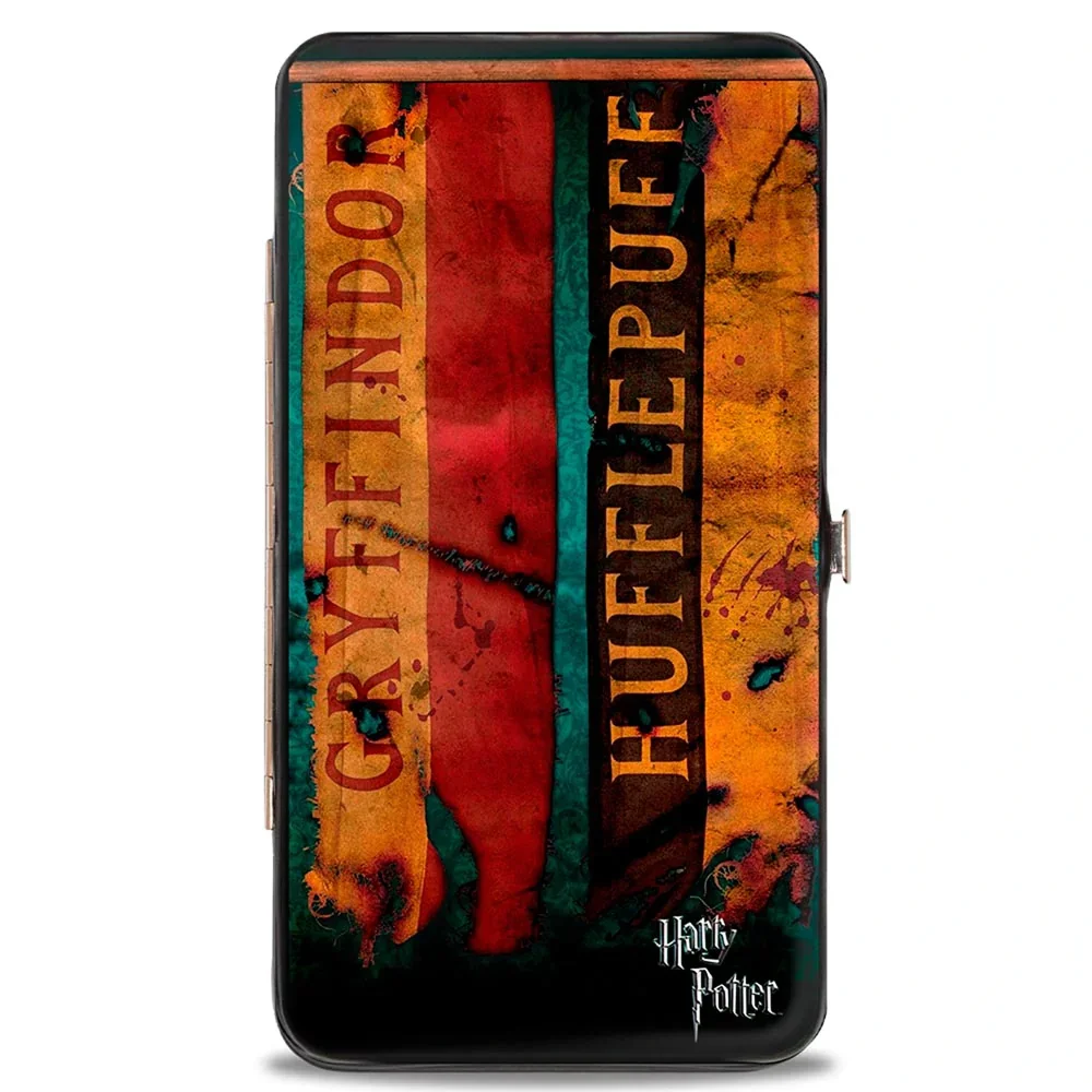 Buckle-Down Harry Potter Hogwarts House Banners Hinged Wallet Image 1