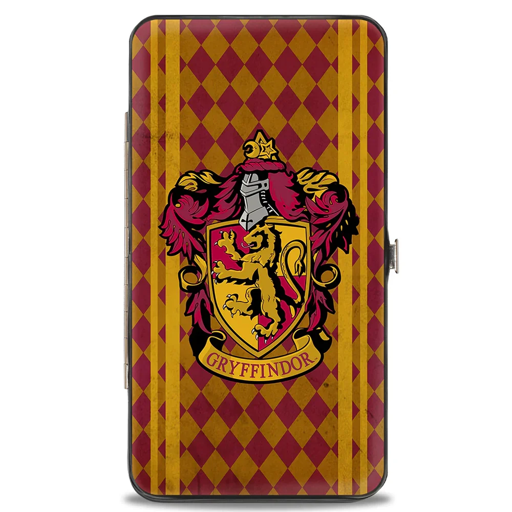 Buckle-Down Harry Potter Gryffindor Crest Stripes Hinged Wallet Image 1