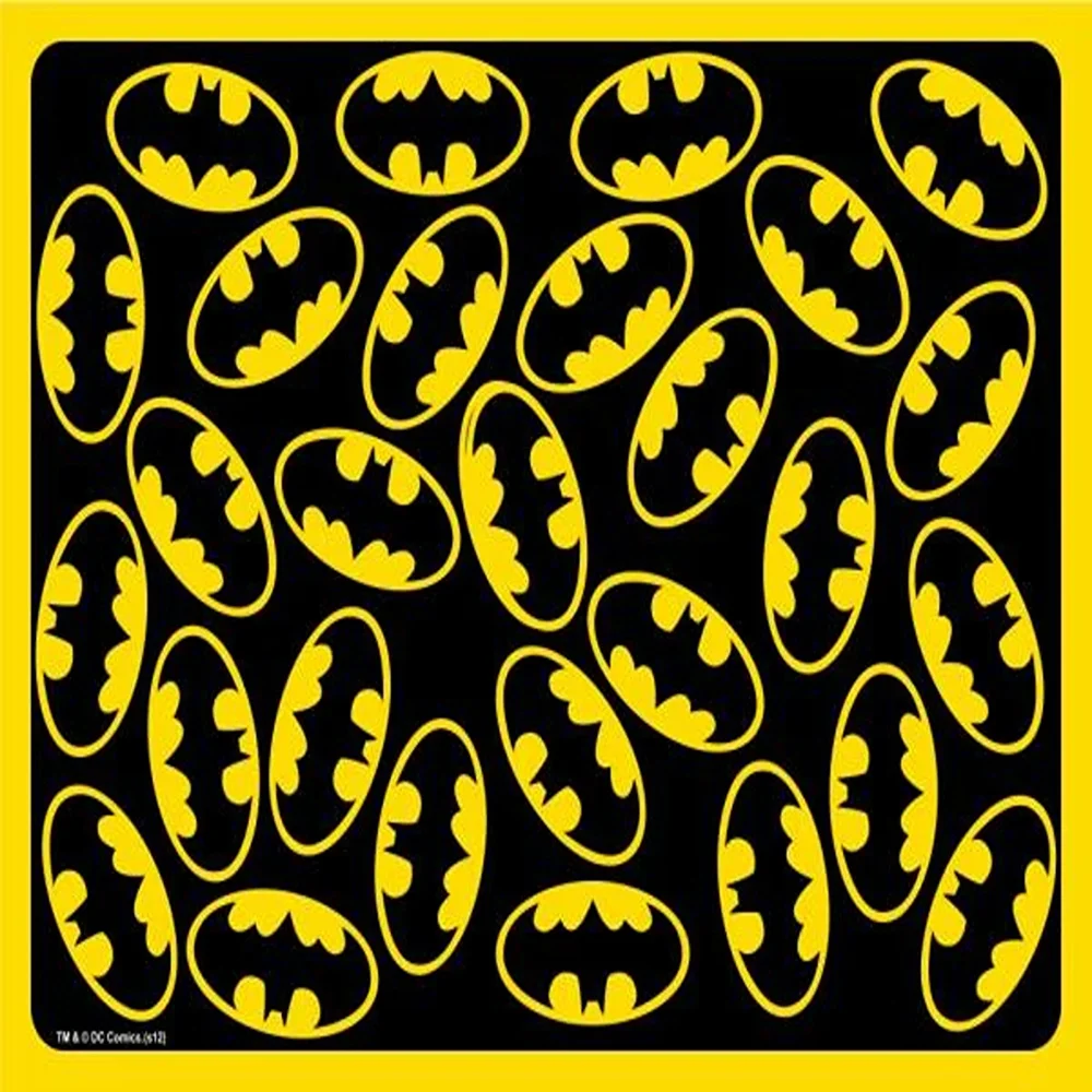 Buckle-Down DC Comics Batman Logo Scattered Placemat - Black/Yellow Image 1