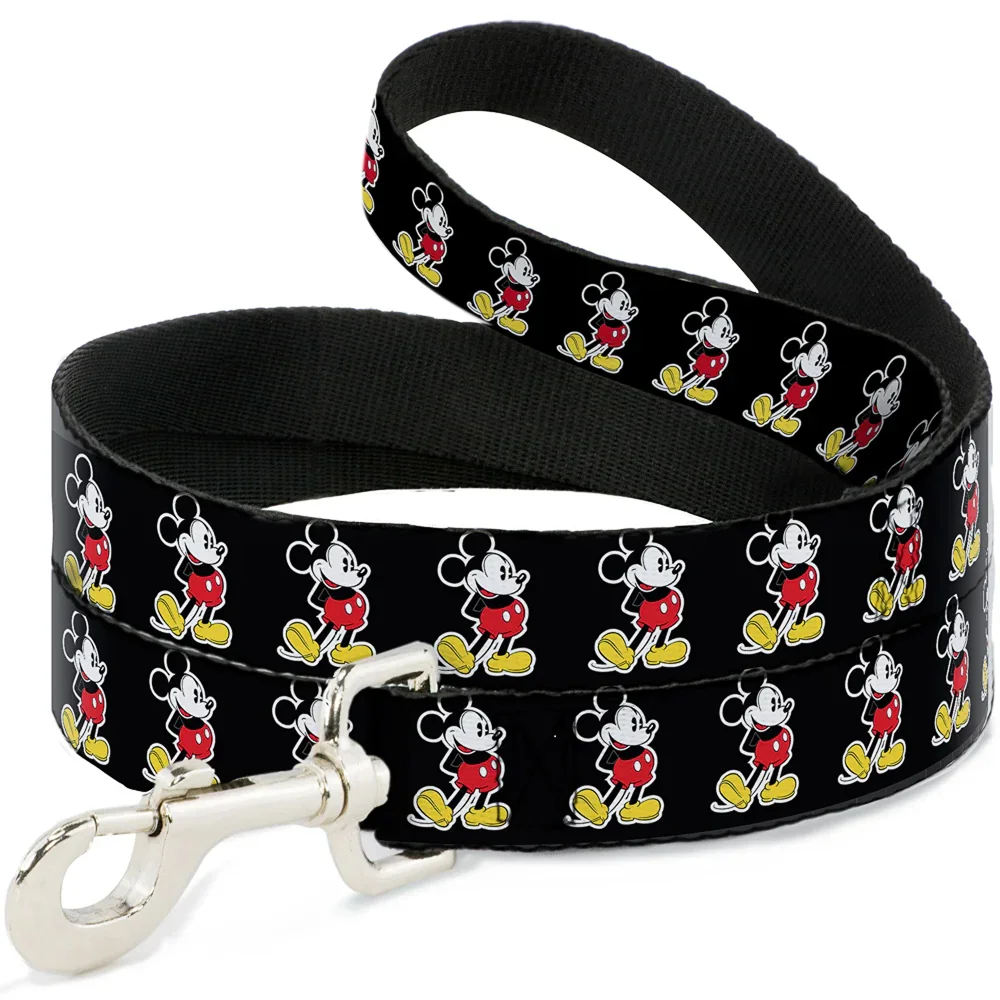Buckle-Down Mickey Mouse Dog Leash - Black Image 1