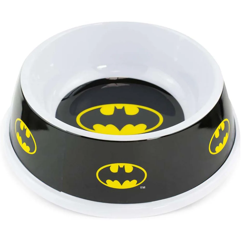 Buckle-Down DC Comics Batman Single Melamine Pet Bowl - Black/Yellow Image 1