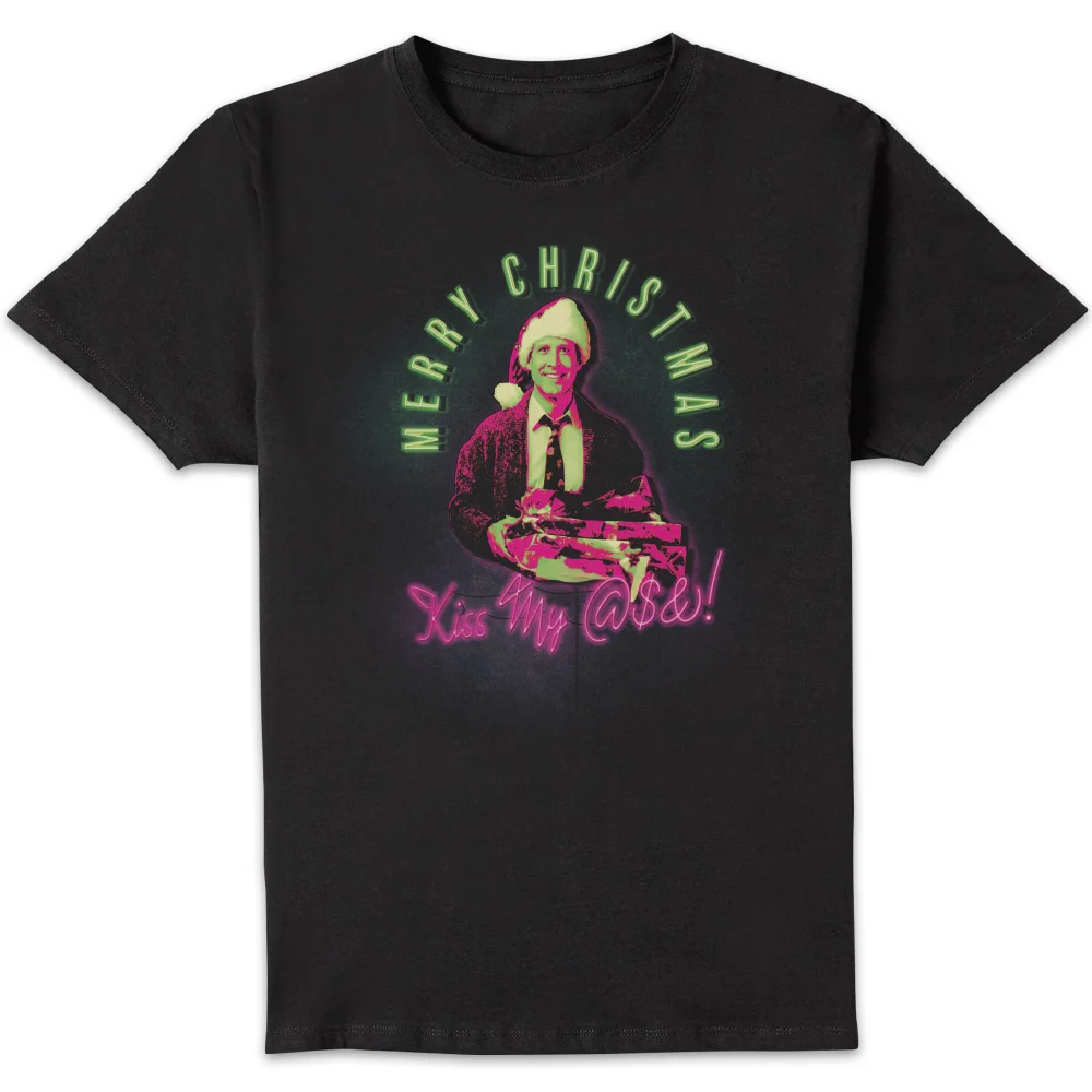 National Lampoon Merry Christmas Clark Griswold Men's Christmas T-Shirt - Black - S Image 1