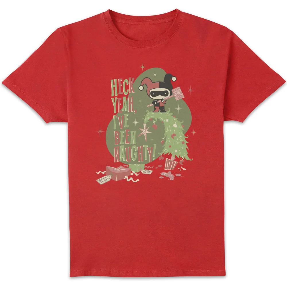 DC Heck Yeah I've Been Naughty! Men's Christmas T-Shirt - Red - S Image 1