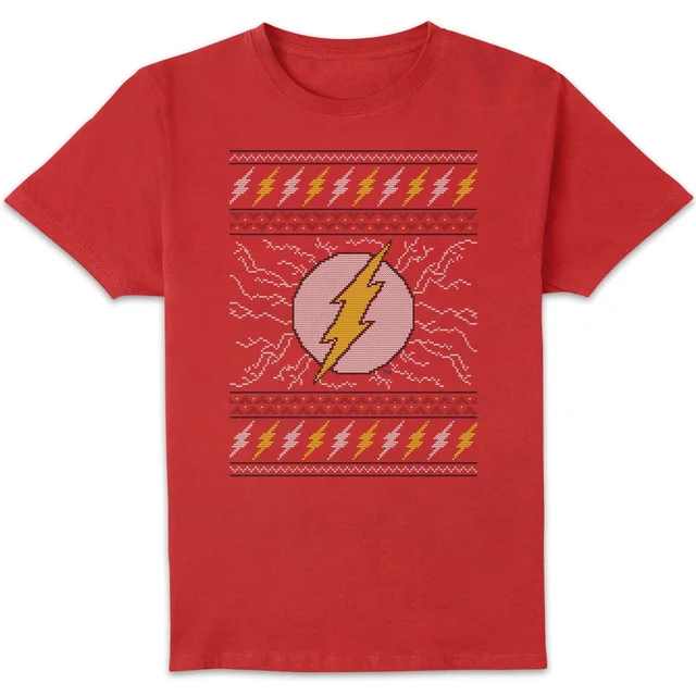 DC Flash Knit Men's Christmas T-Shirt - Red