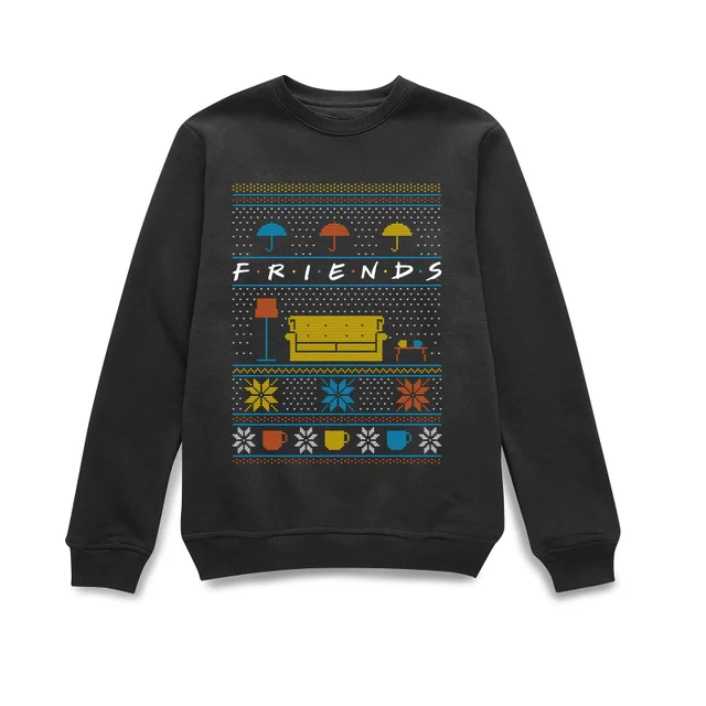 Friends Sofa Knit Pull de Noël - Noir