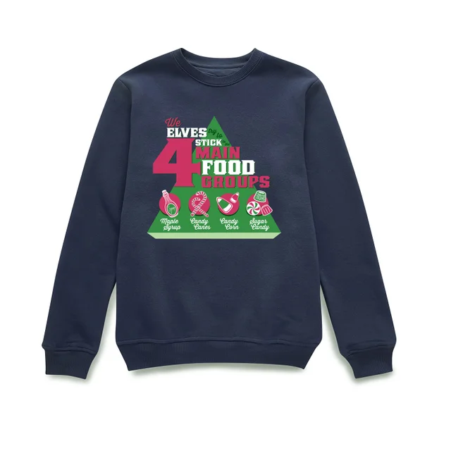 Elf Food Groups Pull de Noël - Bleu Marine