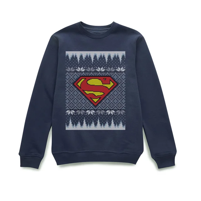 DC Superman Knit Pull de Noël - Bleu Marine