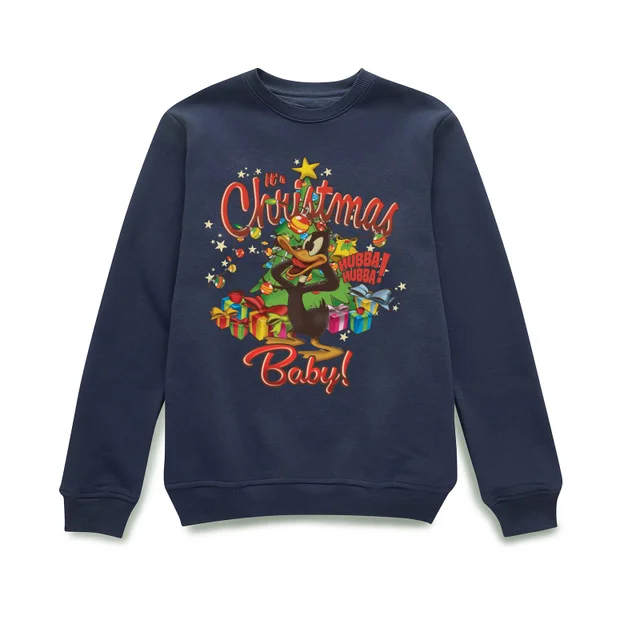 Looney Tunes Its Christmas Baby Pull de Noël - Bleu Marine