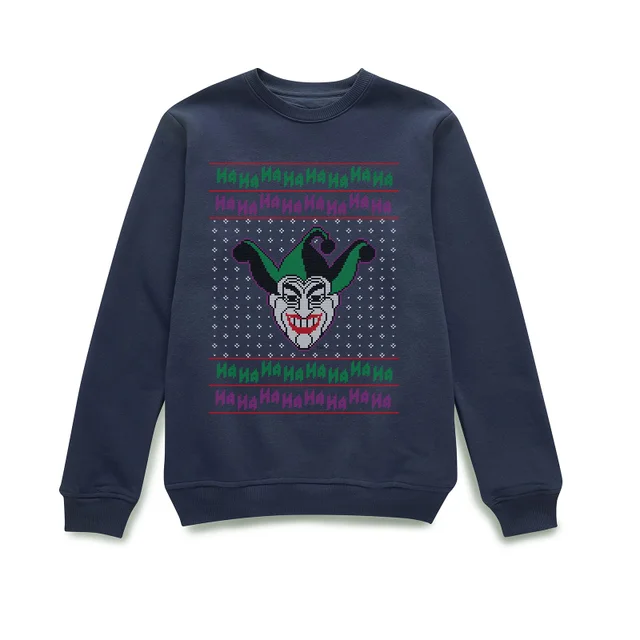 DC Joker Knit Pull de Noël - Bleu Marine