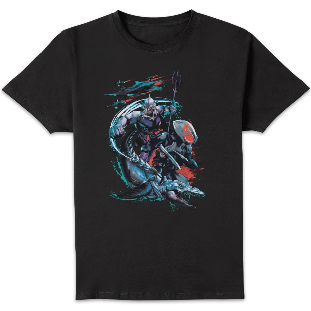 Aquaman Black Manta & Ocean Master Men's T-Shirt - Black - S Image 1