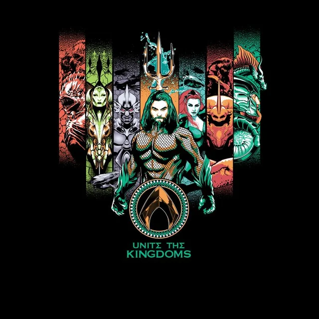 Aquaman Unite The Kingdoms Men's T-Shirt - Black