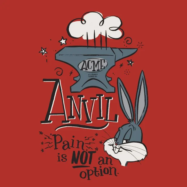 Looney Tunes ACME Anvil Men's T-Shirt - Red