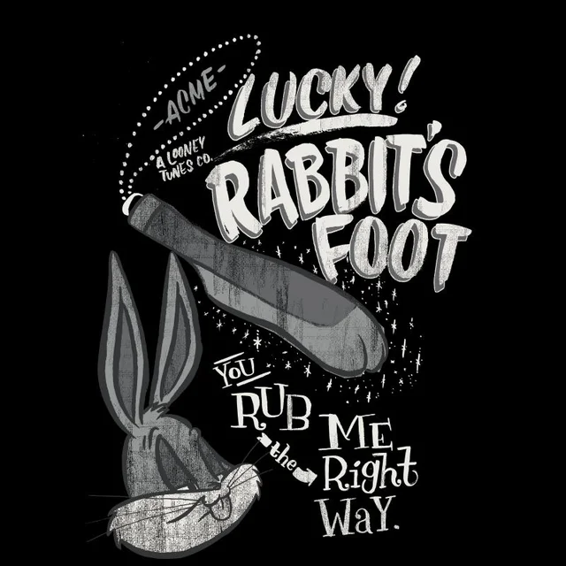 Looney Tunes ACME Lucky Rabbits Foot Men's T-Shirt - Black