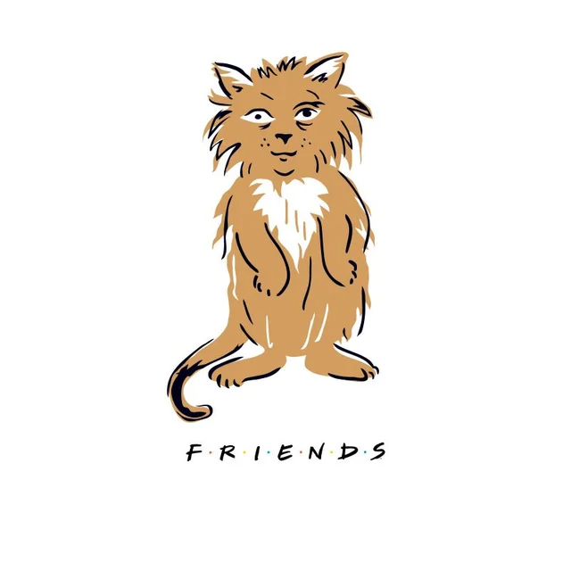 Friends Smelly Cat Men's T-Shirt - White