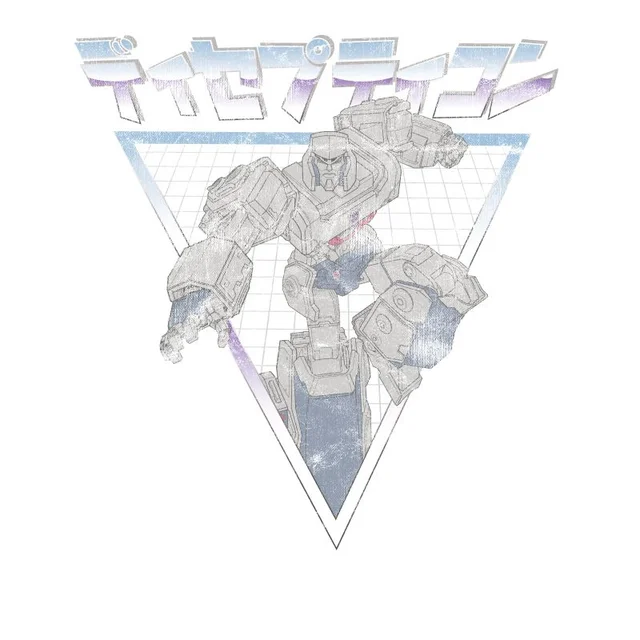 Transformers Megatron Rétro Japonais T-Shirt - Blanc