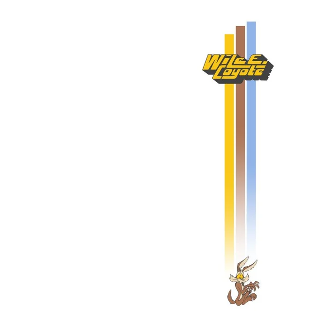 Looney Tunes Kaboom ! Bip Bip et Coyote Ligne Rétro - Blanc