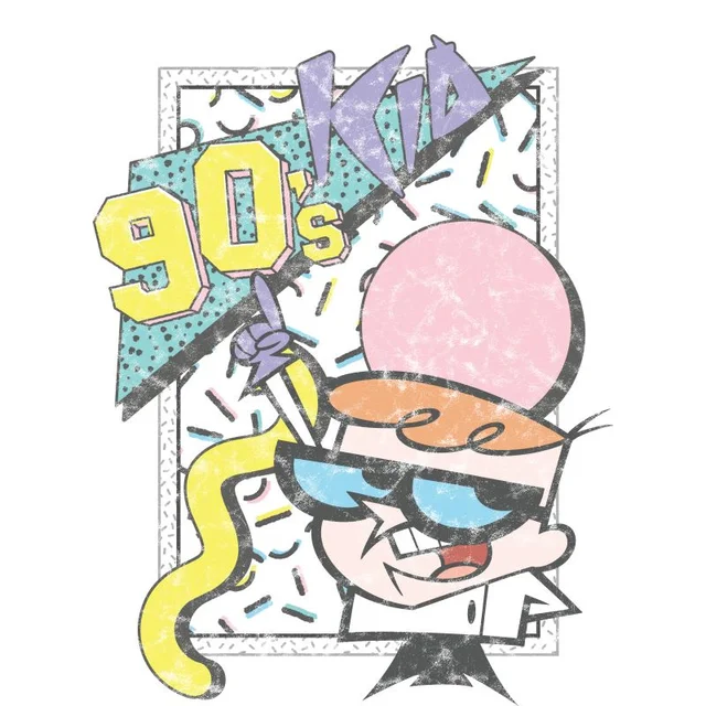 Cartoon Network Spin Off T-Shirt Dexter's Laboratory 90's Kid - Blanc