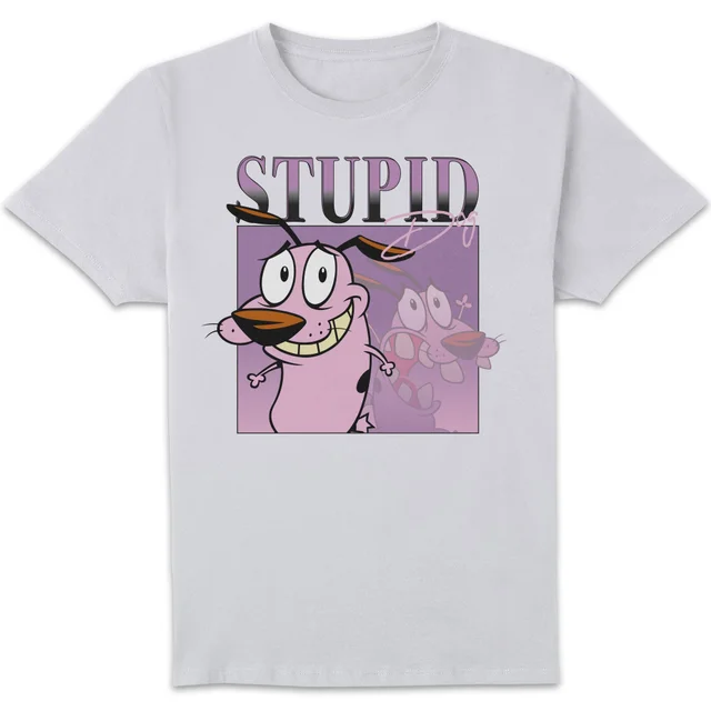 Cartoon Network Spin Off T-Shirt Courage Le Chien Froussard 90's Photoshoot - Blanc