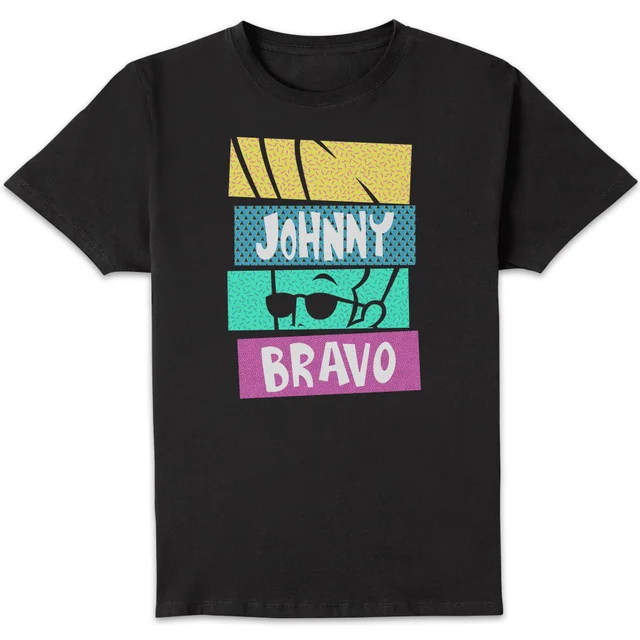 Cartoon Network Spin Off T-Shirt Johnny Bravo 90's Slices- Noir