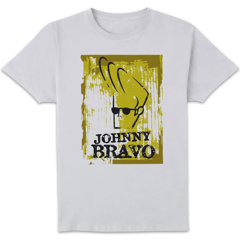 Johnny Bravo Distressed Men's T-Shirt - White - S Image 1