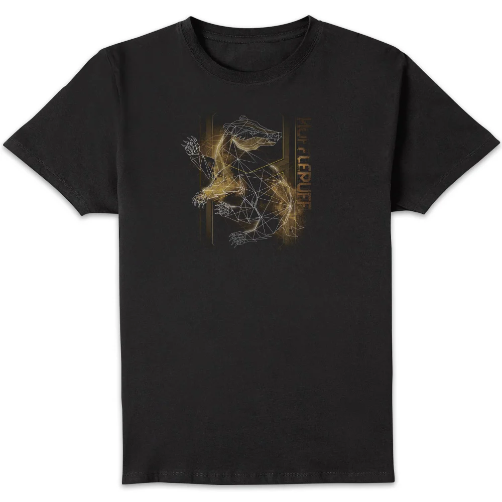 Harry Potter Hufflepuff Geometric Men's T-Shirt - Black - S Image 1