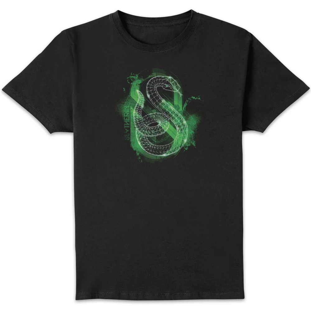 Harry Potter Slytherin Geometric Men's T-Shirt - Black - S Image 1
