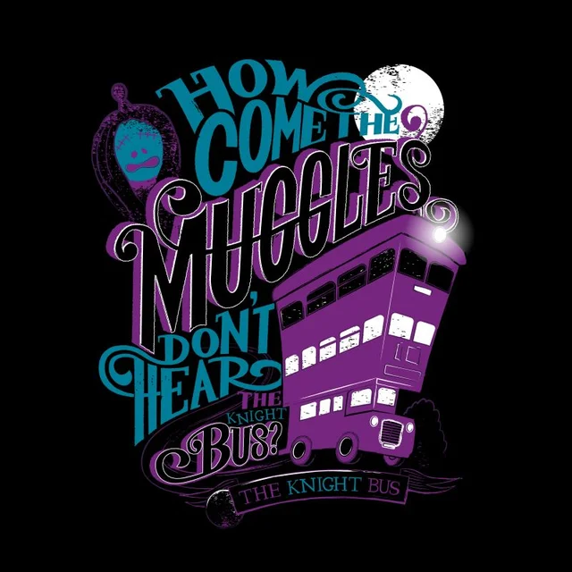 Harry Potter Knight Bus Men's T-Shirt - Black