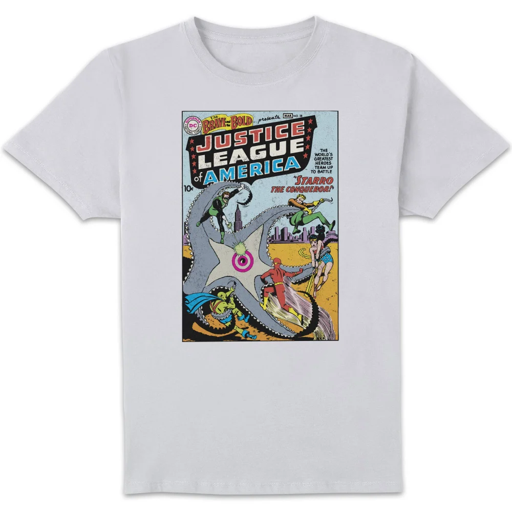 Justice League Starro The Conqueror Cover Men's T-Shirt - White - S Image 1