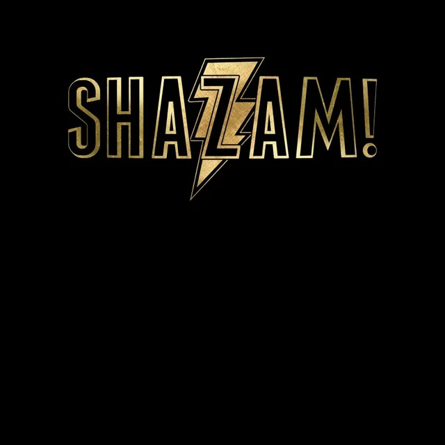 Shazam Gold Logo Men's T-Shirt - Black