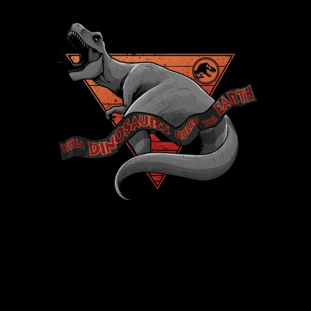 Jurassic Park Primal "When Dinosaurs Ruled The Earth" T-Shirt Unisexe -Noir